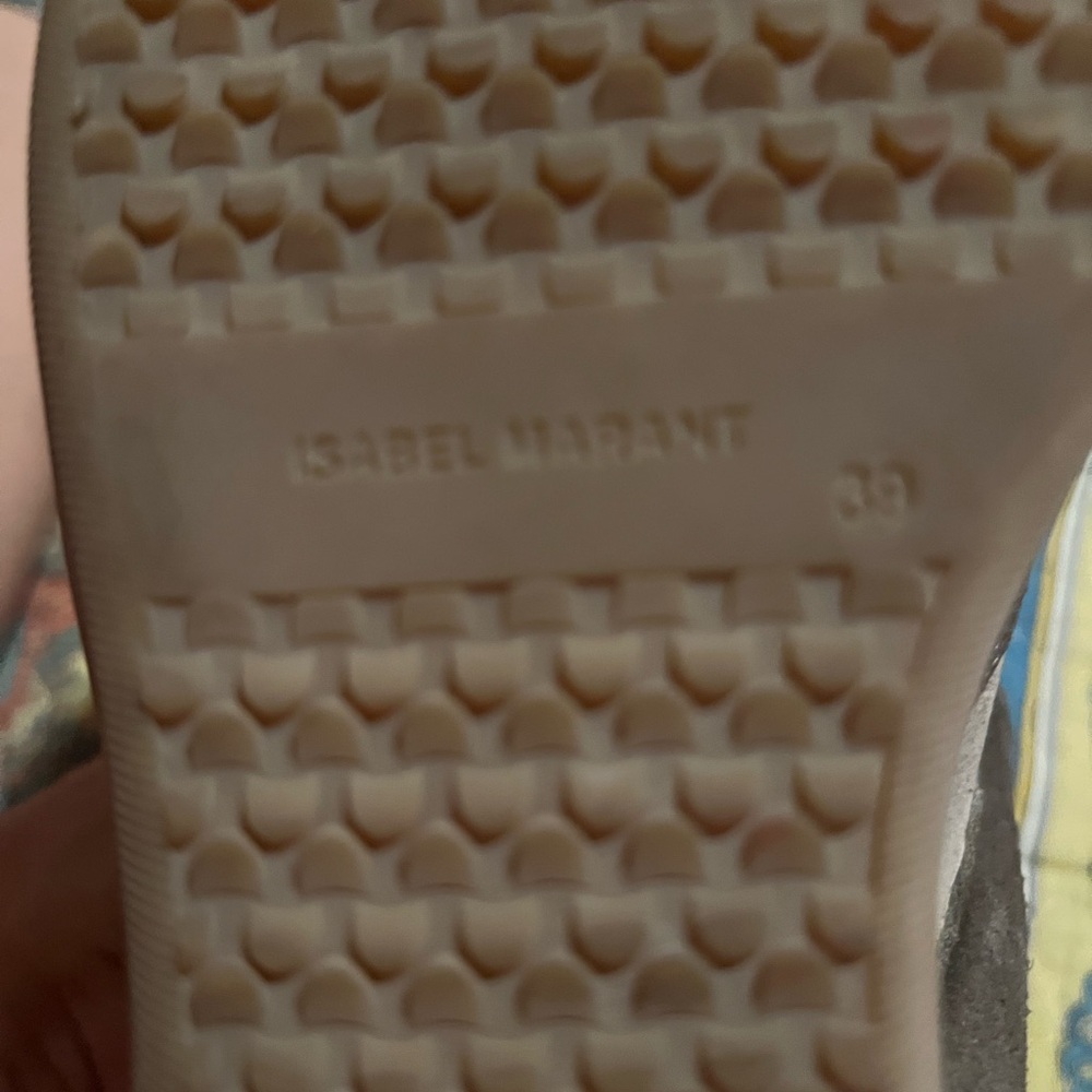 Isabel Marant Bekett Wedge Sneakers in Taupe and Gum - Picture 7 of 7